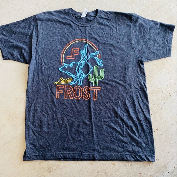 Lane Frost | Neon Charcoal Gray Shirt XL - Picture 1 of 4